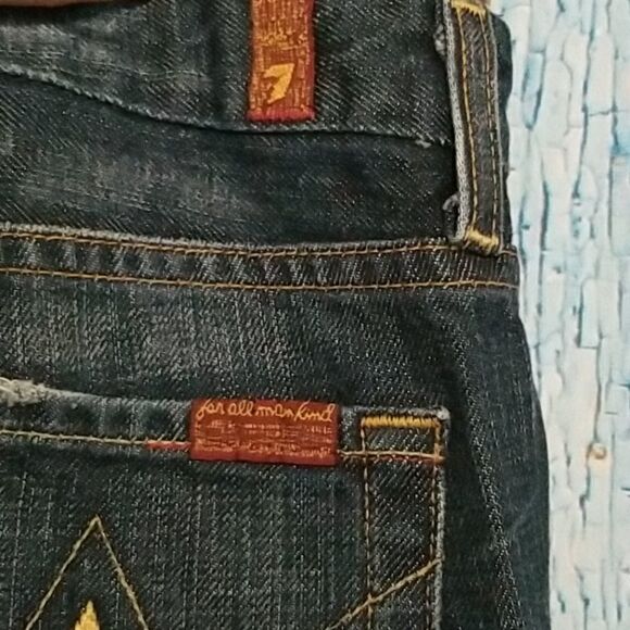 7 for all mankind distressed bootcut jeans sz 27 - Picture 7 of 13